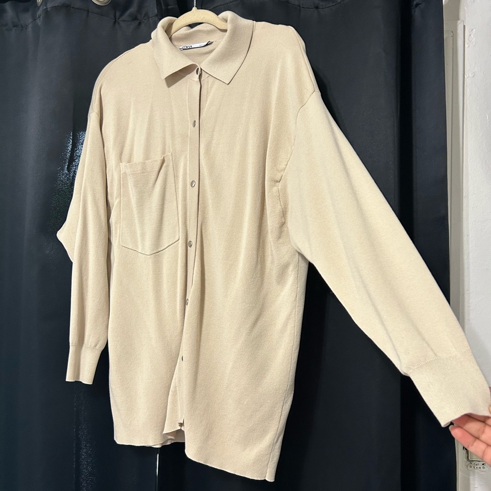 Zara oversized button shacket